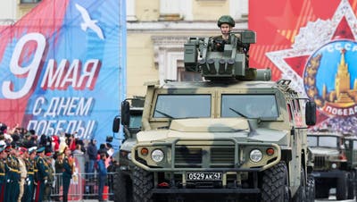 Generalprobe der Parade zum Tag des Sieges in St. Petersburg, 2024. (Imago/Tass)